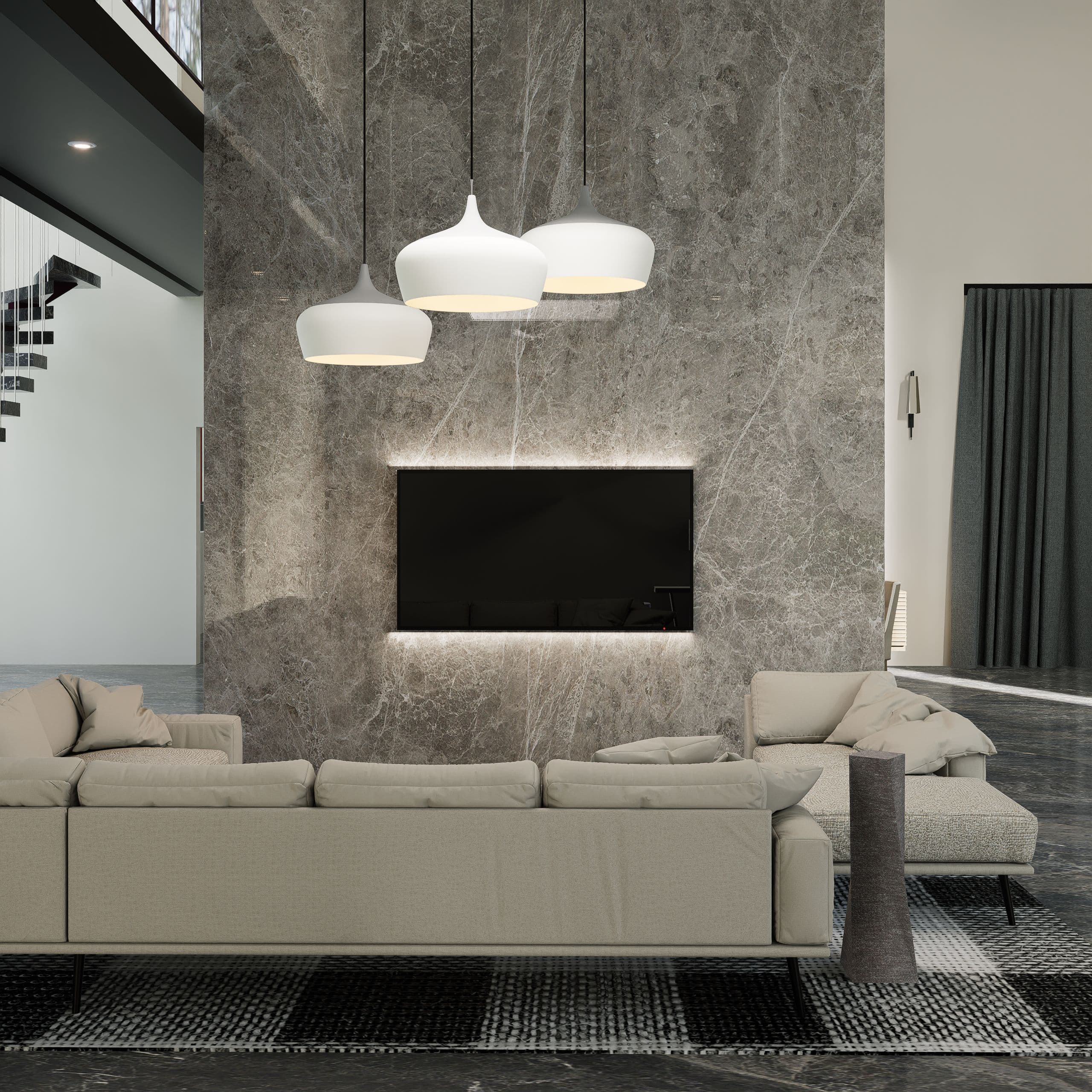 Dining room with a sunset skyline view, representing Pinnacle Assets' curated properties